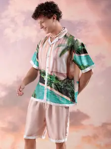 The Indian Garage Co Printed Shirt With Shorts Co-Ords