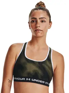UNDER ARMOUR UA Mid Crossback Printed Lightly Padded Sports Bra
