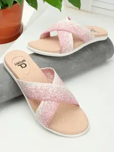 Carlton London Women Printed Open Toe Flats