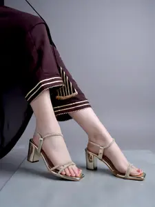 Shoetopia Girls Party Block Sandals