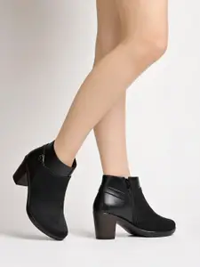 Shoetopia Girls Block-Heel Monk Strap Boots