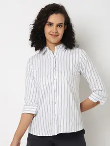 NOT SO PINK Women Classic Opaque Striped Casual Shirt