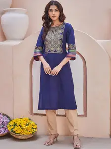 Biba Women Floral Flared Sleeves Kurta