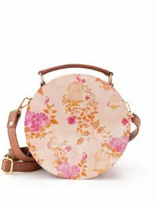 Kalankit Floral Printed Half Moon Satchel