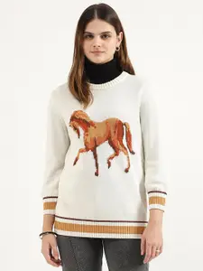 United Colors of Benetton Women Animal Printed Pullover