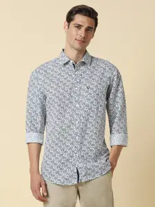 Allen Solly Slim Fit Floral Printed Cotton Linen Casual Shirt