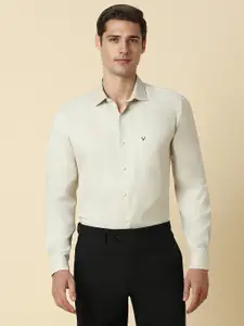 Allen Solly Slim Fit Textured Spread Collar Long Sleeves Cotton Formal Shirt