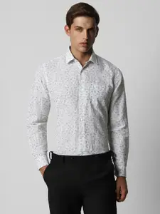 Van Heusen Floral Printed Linen Cotton Formal Shirt