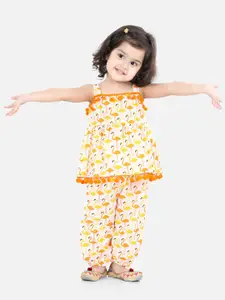 BownBee Girls Printed Top with Trousers
