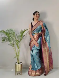 LeeliPeeri Designer Woven Design Zari Silk Blend Saree