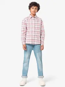 LilPicks Boys Relaxed Opaque Checked Casual Shirt