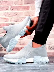 Bxxy Men Mesh High-Top Running Non-Marking Shoes