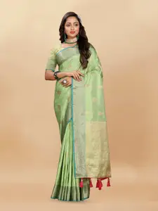 bansari textiles Woven Design Zari Banarasi Saree