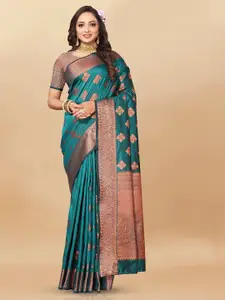 bansari textiles Woven Design Zari Pure Silk Banarasi Saree