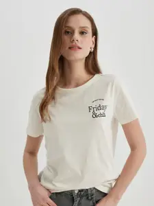 DeFacto Women Typography T-shirt
