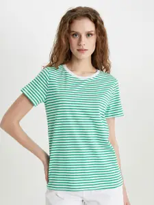 DeFacto Women Striped Pockets T-shirt
