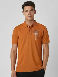 Van Heusen Sport Men Typography Polo Collar T-shirt