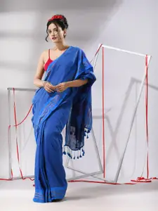 Charukriti Woven Design Zari Pure Cotton Handloom Saree
