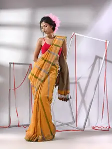 Charukriti Striped Pure Cotton Saree