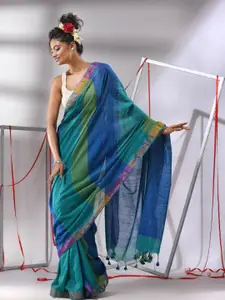 Charukriti Colourblocked Zari Pure Cotton Saree