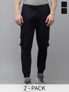MADSTO Men Pack Of 2 Regular Fit Cotton Joggers