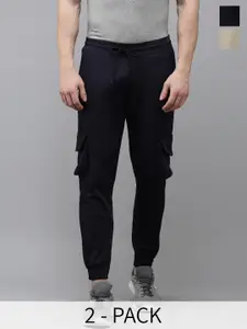 MADSTO Men Pack Of 2 Cotton Joggers