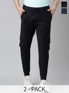 MADSTO Men Pack Of 2 Regular Fit Cotton Joggers