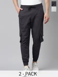 MADSTO Men Pack Of 2 Cotton Joggers