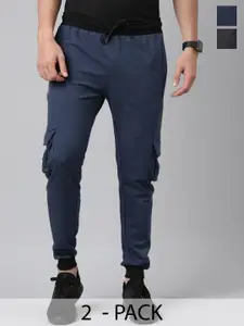 MADSTO Men Pack Of 2 Regular Fit Cotton Joggers