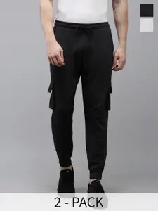 MADSTO Men Pack Of 2 Regular Fit Cotton Joggers