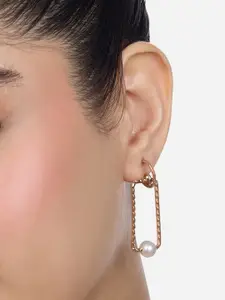 Zaveri Pearls Contemporary Hoop Earrings