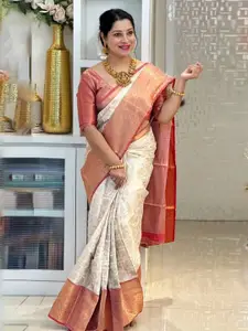 Areca Designer Ethnic Motif Woven Design Banarasi Zari Saree