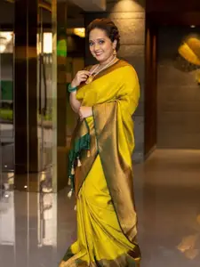 Areca Designer Geometric Woven Design Banarasi Zari Saree