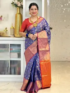 Areca Designer Ethnic Motifs Woven Design Zari Banarasi Saree
