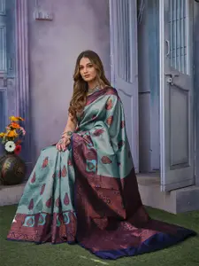 Areca Designer Ethnic Motif Woven Design Banarasi Zari Saree