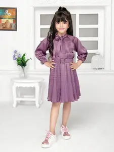 Tiny Baby Girls Checked Satin Shirt Dress with Belt