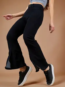 BAESD Women Bootcut High rise Clean Look Stretchable Denim Jeans