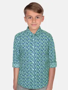 Allen Solly Junior Boys Slim Fit Floral Opaque Printed Casual Shirt