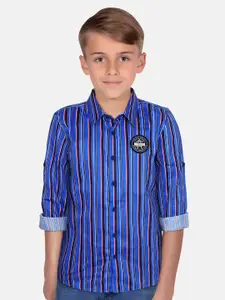 Allen Solly Junior Boys Slim Fit Opaque Striped Casual Shirt