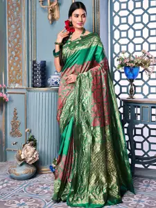 Glorisa Woven Design Zari Pure Silk Kanjeevaram Saree
