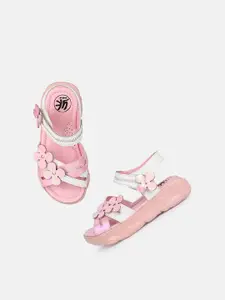 YK Girls Embellished Open Toe Flats