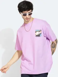 PURPLEMANGO THE FRUIT OF FASHION Round Neck Short Sleeves Oversized Cotton T-Shirt