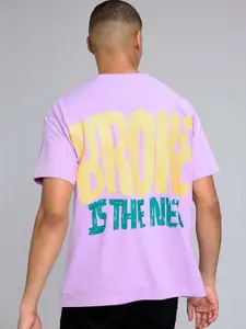 PURPLEMANGO THE FRUIT OF FASHION Men Checked V-Neck Applique T-shirt