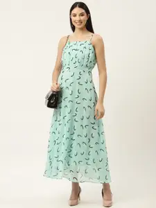 Slenor Print Chiffon Maxi Dress