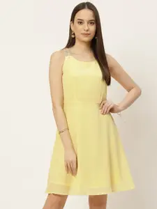 Slenor Georgette Fit & Flare Dress