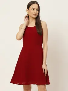 Slenor Georgette Fit & Flare Dress