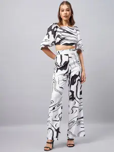 Orchid Hues Printed Top & Trouser Co-Ord Set
