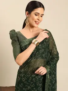 HERE&NOW Embroidered Embellished Zari Saree