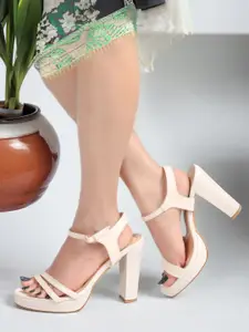 Carlton London Party Block Peep Toes with Buckles