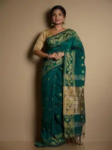 SARIKA Ethnic Woven Design Zari Jamdani Pure Cotton Saree